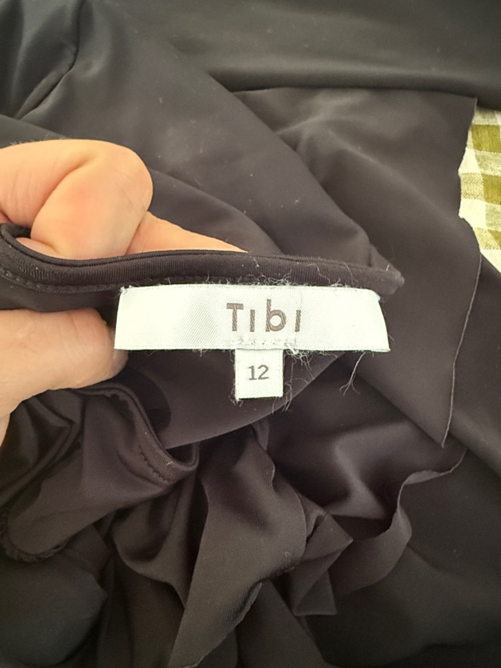 Tibi Black Ruffle Detail Blouse - Picture 2 of 3